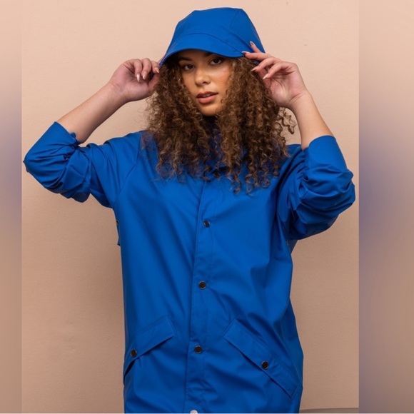 NWT Rains Longer Jacket in Waves Size Medium - Picture 2 of 15